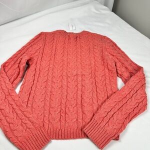 American Eagle Outfitters Cable Knit Sweater - Orange - NWT